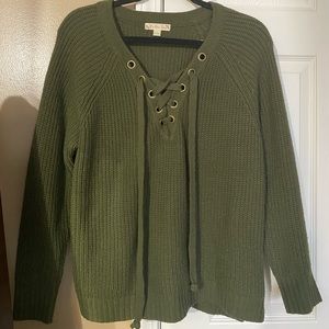Army green LARGE sweater